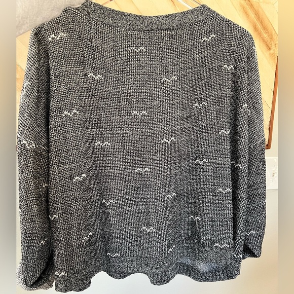 Vintage 80s Mod Cityscape Acrylic Blend Crewneck Sweater - Picture 4 of 6